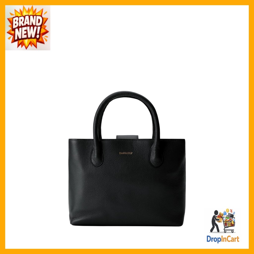 Pebbled Leather Tote Bag Double Handle Straps Stylish Durable Everyday Satchel